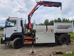 Volvo FMX 6x6 plow rigged dump truck w/ 9.5 t/m crane, 2
