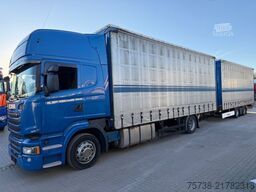 SCANIA R410 Pritsche+Plane/Retarder + Anhänger Krone