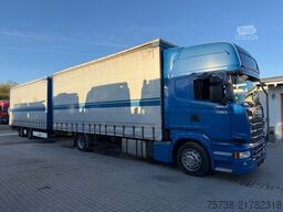 SCANIA R410 Pritsche+Plane/Retarder + Anhänger Krone