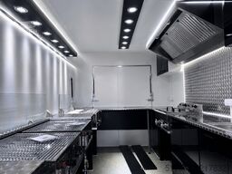 Grillwagen, Imbissanhänger, Doppel Gasgrill mit Gasprüfung