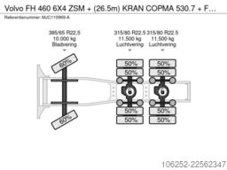 Volvo FH 460 6X4 ZSM + (26.5m) KRAN COPMA 530.7 + FLY...