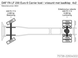 DAF FA LF 230 Euro 6 Carrier koel / vriesunit met l...
