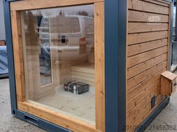 6FT Sauna Container Holzsauna Saunacontainer Holz Sauna