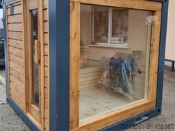 6FT Sauna Container Holzsauna Saunacontainer Holz Sauna