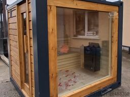 6FT Sauna Container Holzsauna Saunacontainer Holz Sauna