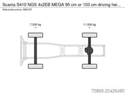 Scania S410 NGS 4x2EB MEGA 95 cm or 103 cm driving hei...