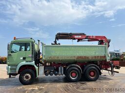 MAN TGA 26.480 6x4 tipper + HMF crane