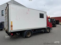 MAN TGL 8.220 4x2 box truck with a 2-ton lift