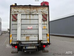 MAN TGL 8.220 4x2 box truck with a 2-ton lift