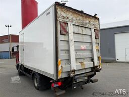 MAN TGL 8.220 4x2 box truck with a 2-ton lift