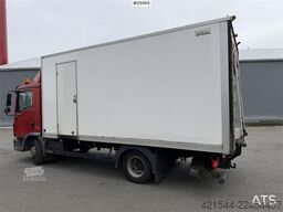 MAN TGL 8.220 4x2 box truck with a 2-ton lift