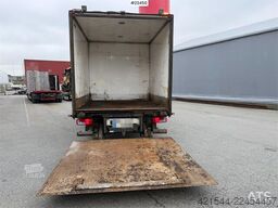 MAN TGL 8.220 4x2 box truck with a 2-ton lift
