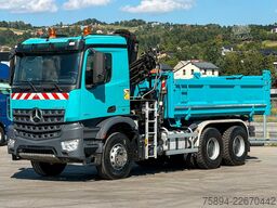 MERCEDES-BENZ Arocs 2640 Kipper + HIAB 144 + FUNK * Bordmatic!