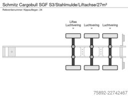 Schmitz Cargobull SGF S3/Stahlmulde/Liftachse/27m³