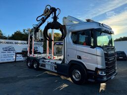 Scania R730 V8 6X4, Retarder, Timber-truck + Kesla L20...