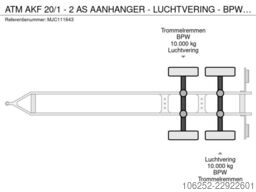 ATM AKF 20/1 - 2 AS AANHANGER - LUCHTVERING - BPW A...