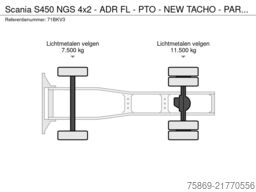 Scania S450 NGS 4x2 - ADR FL - PTO - NEW TACHO - PARK...