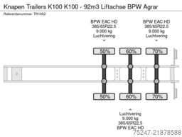 Knapen Trailers K100 K100 - 92m3 Liftachse BPW Agrar