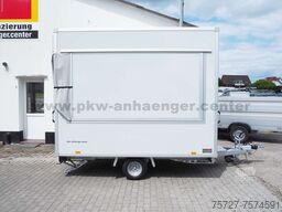 Verkaufsanhänger SellerH-L 1300kg 300x200x230cm 2x Verkaufsklappe Planendreieck Hochlader