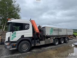Scania P124 Tridem Hooklift & Crane Truck – Hooklift Cont