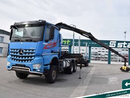 MERCEDES-BENZ Arocs 3653 6x6 Penz Holz kran + Ressenig