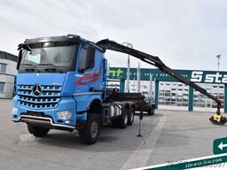 MERCEDES-BENZ Arocs 3653 6x6 Penz Holz kran + Ressenig