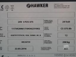 HAWKER 24 Volt 3 PzS 375 Ah