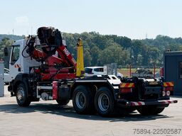 RENAULT KERAX 370 DCI * ABROLLKIPPER 4,85 m * KRAN * 6x4