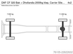 DAF CF 320 Bak + Dhollandia 2000kg klep, Carrier Si...