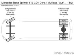 Mercedes-Benz Sprinter 513 CDI/ Doka / Multicab / Aut/ Navi/ ...