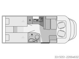 CORIGON T 70 S Hubbett+Markise+Skyroof