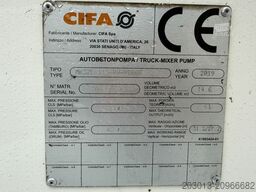 MERCEDES-BENZ Arocs 4143 8x4 Euro 6 PUMI CIFA MK32L 14,6m3