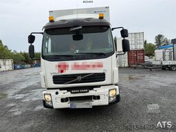 Volvo FL 4x2 box truck with a 1500 kg lift and remote co