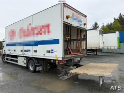 Volvo FL 4x2 box truck with a 1500 kg lift and remote co