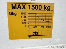 Volvo FL 4x2 box truck with a 1500 kg lift and remote co