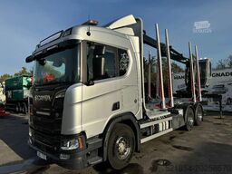 Scania R730 V8 6X4, Retarder,Timber-truck + Kesla, 2020
