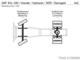 DAF XG+ 530 / Intarder / Hydraulic / ADR / Damaged