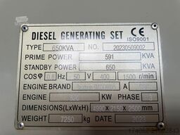 Baudouin 6M33G660/5 - 650 kVA Surplus Genset - DPX-19879