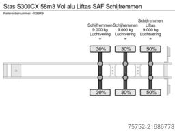 Stas S300CX 58m3 Vol alu Liftas SAF Schijfremmen