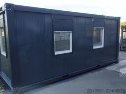 20 Fuß Büroncontainer / Anthrazit / Aufenthaltsraum / mobiles Büro