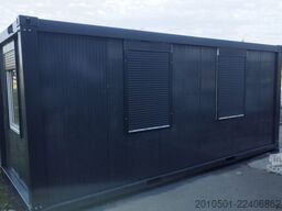 20 Fuß Büroncontainer / Anthrazit / Aufenthaltsraum / mobiles Büro