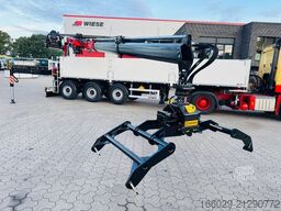  Wiese Baustoffauflieger mit Fassi Kran F240