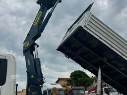 SCANIA 124-420 8X4 RIBALTABILE + GRU EFFER 210