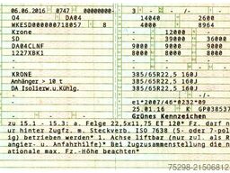 KRONE SD/Trennwand/Doppelverd./ Doppelst./ATP/TIR