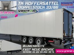 SCHMITZ CARGOBULL SKO 24/CARRIER 1550 VECTOR /DOPPELSTOCK /BLUMEN/