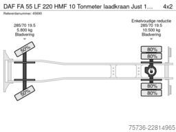 DAF FA 55 LF 220 HMF 10 Tonmeter laadkraan Just 119...