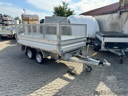 Humbaur 3-Seitenkipper HTK 3000.31 Alu, mit Laubgitteraufsatz, 3140 x 1750 x 350 mm, 3,0 to.