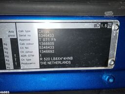 Scania R 520 V8 Euro 6 VDL 25 Ton haakarmsysteem