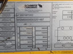 Schmitz Cargobull SCB3ST CoC Documents, TuV Loading Certificate, Dut