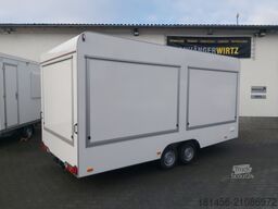 trailershop 520x230x230cm riesig retro 3 Klappen Leerwagen DIY